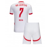 RB Leipzig Antonio Nusa #7 Koszulka Podstawowa dzieci 2024-25 Krótki Rękaw (+ krótkie spodenki)